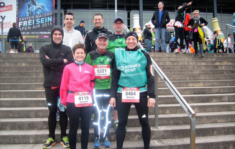 Laufgruppe des SV Haslach in Freiburg am Start