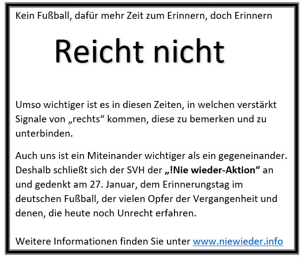 17. !Nie wieder – Erinnerungstag im deutschen Fußball