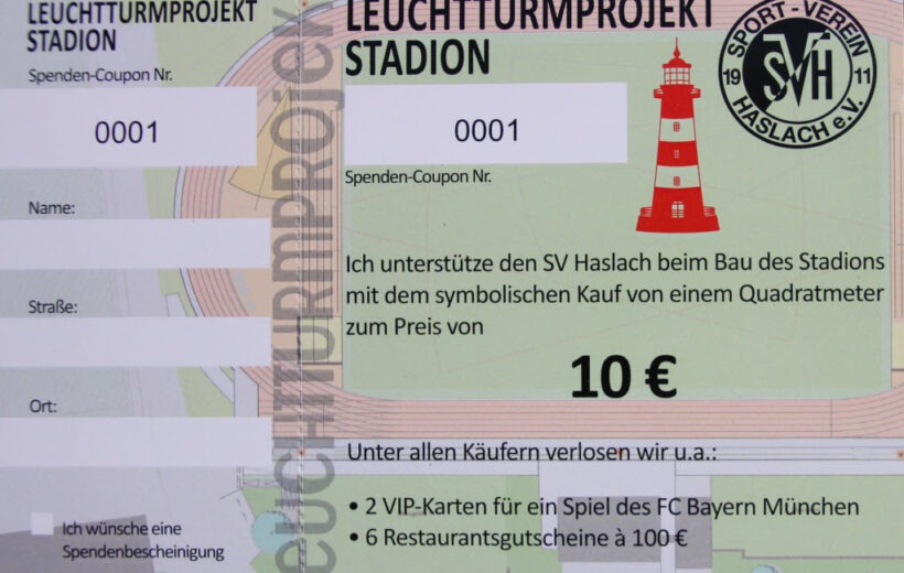 „Quadratmeter“ sollen den Bau des Stadions unterstützen