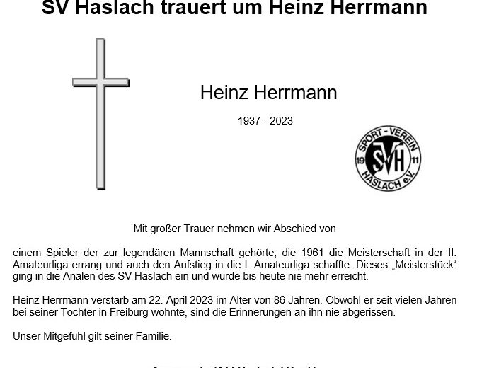 Nachruf Heinz Herrmann