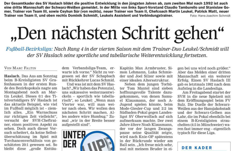 OT Bericht über den SVH: Unter der Lupe