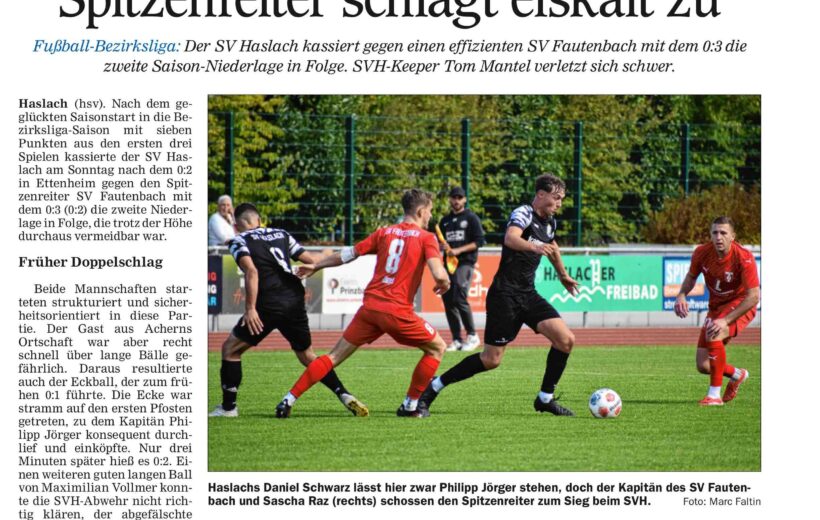 OT Spielbericht gegen den SV Fautenbach