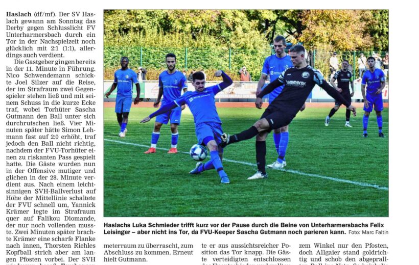 OT Spielbericht gegen den FV Unterharmersbach