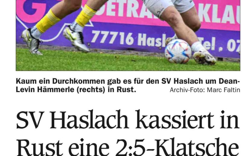 OT Spielbericht gegen den SV Rust