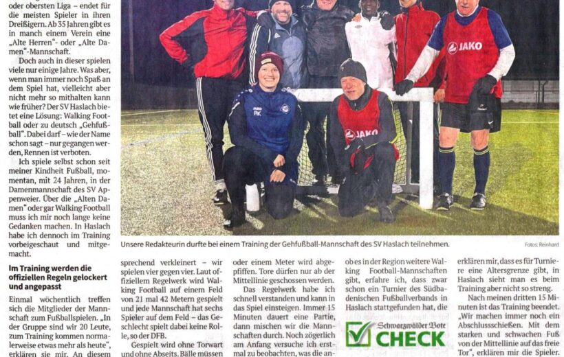 Fußball ohne Rennen – Schwabo-Bericht