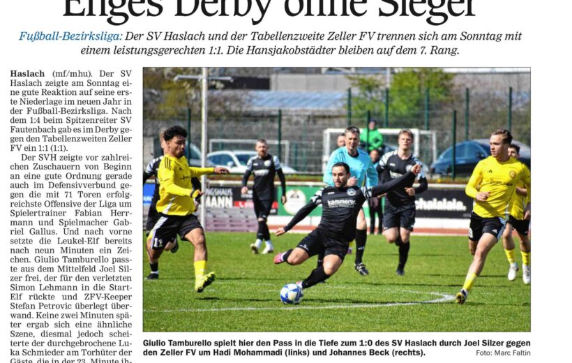 OT Spielbericht gegen den Zeller FV