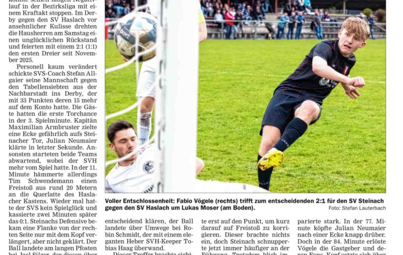 OT Spielbericht gegen den SV Steinach