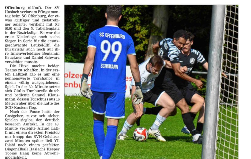 OT Spielbericht gegen den SC Offenburg