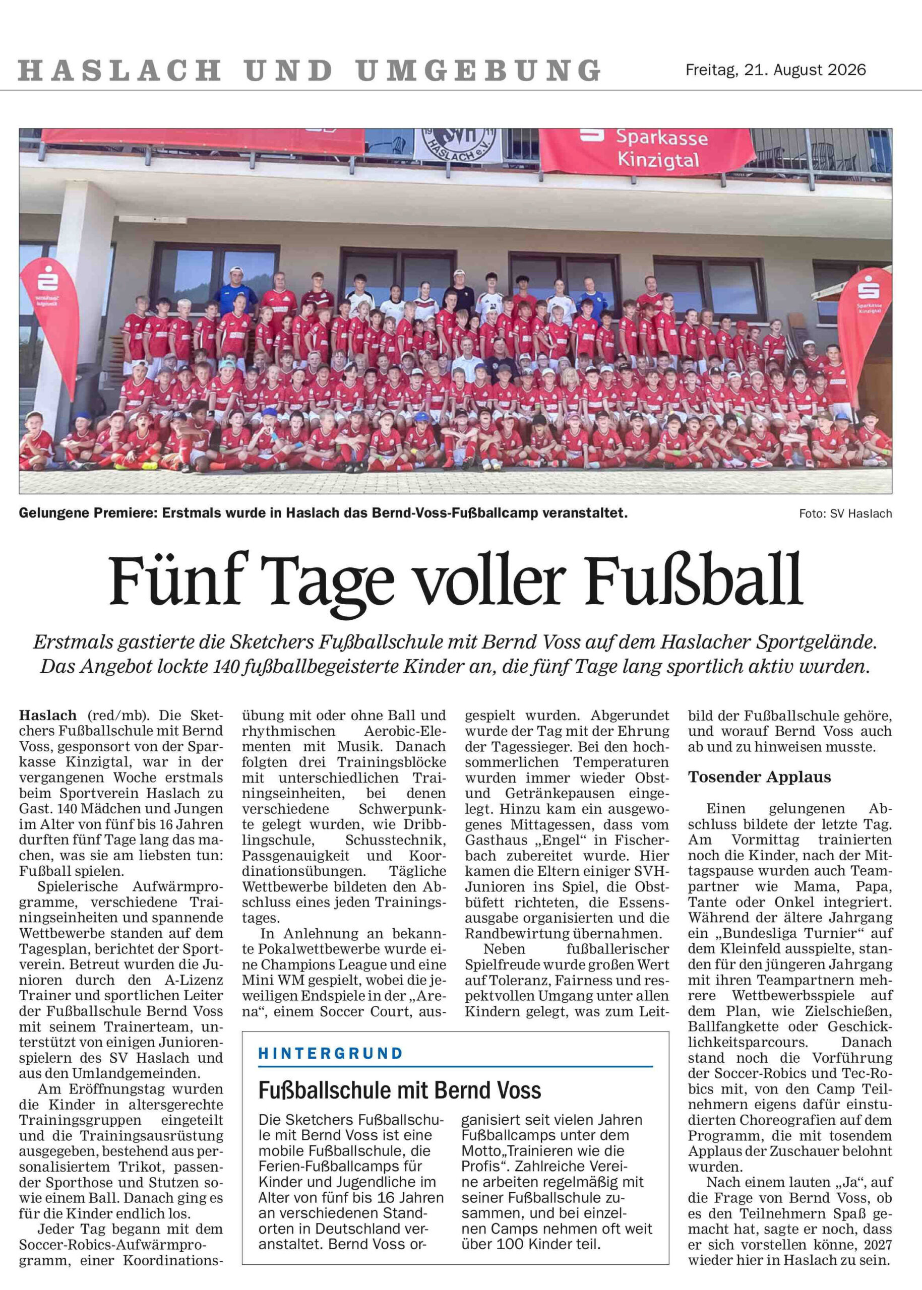 OT-Bericht zum Bernd-Voss-Fußballcamp