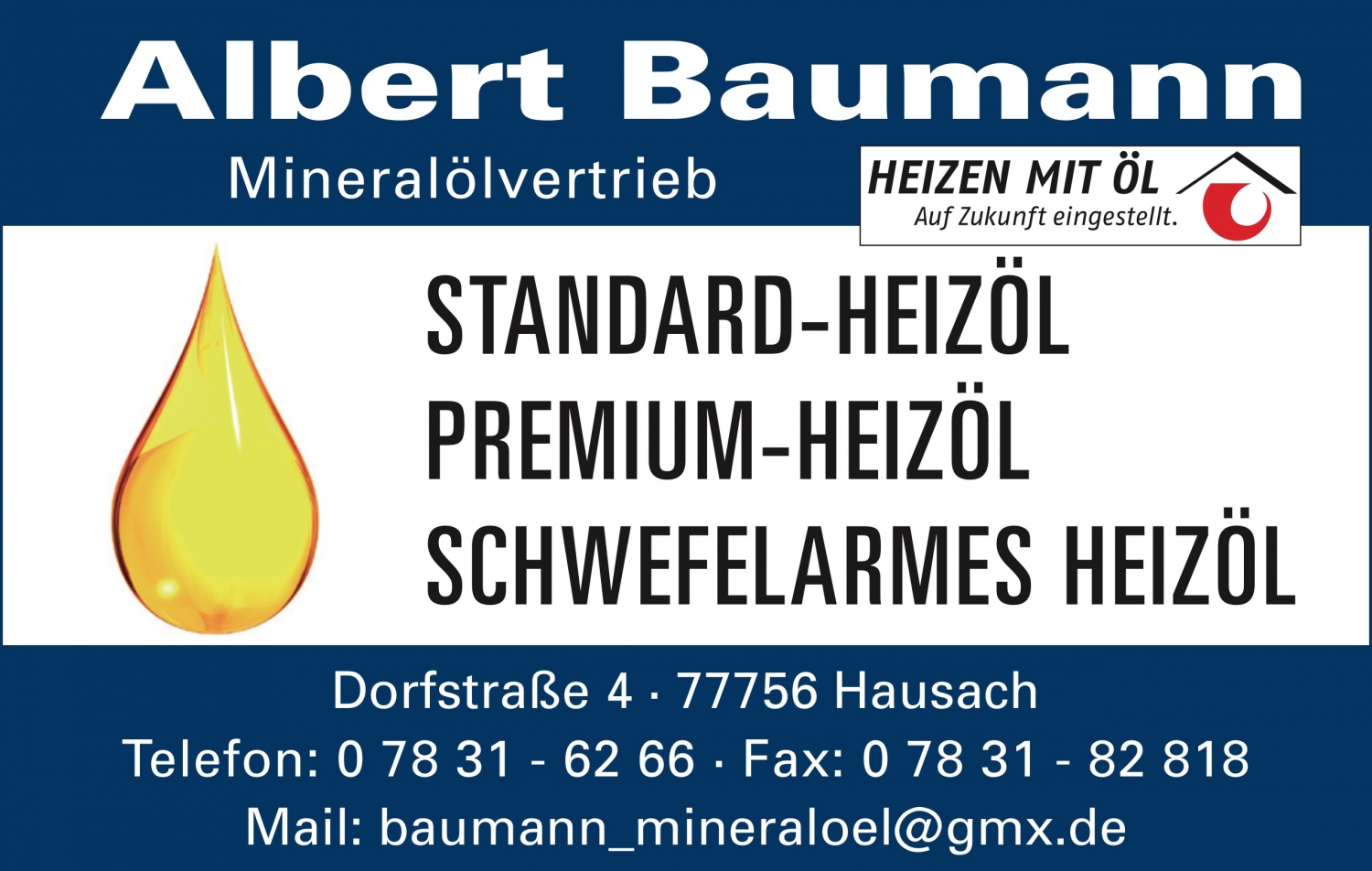 Logo Baumann Mineralöl, Hausach